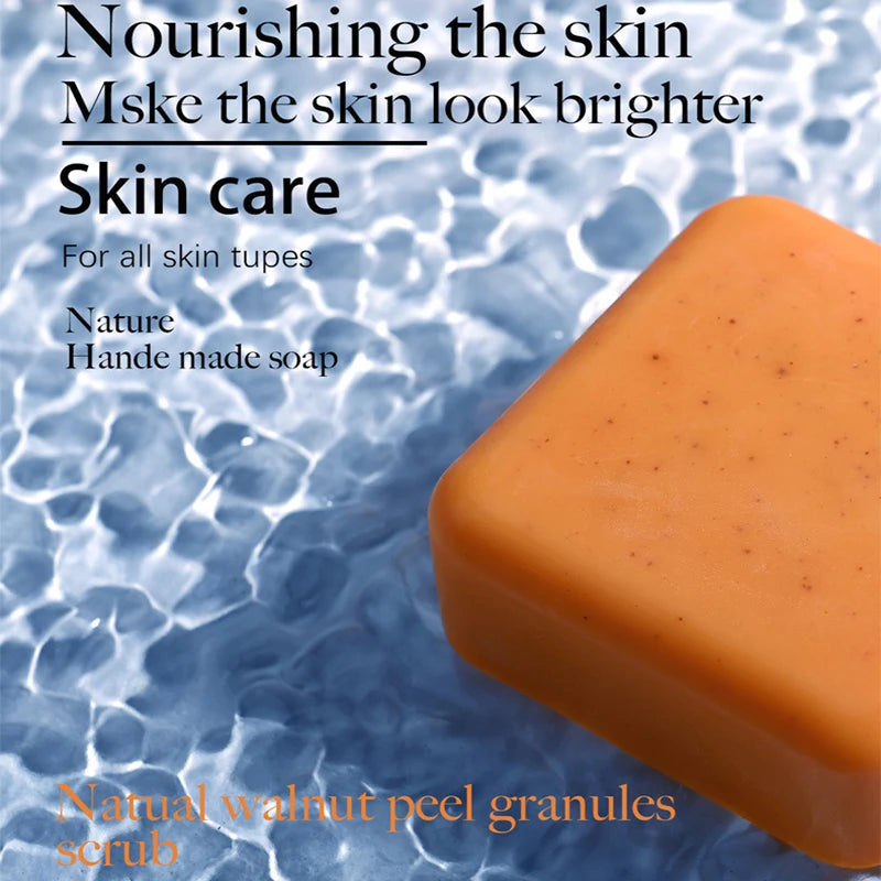 Jabón hecho a mano 2 barras, para cara y baño, exfoliación, hidratación corporal