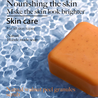 Jabón hecho a mano 2 barras, para cara y baño, exfoliación, hidratación corporal