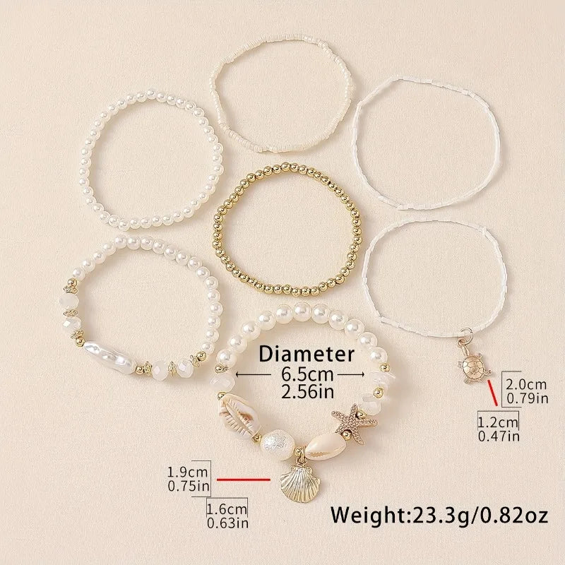 Multicolored beaded bracelets with Bohemian crystal tassel