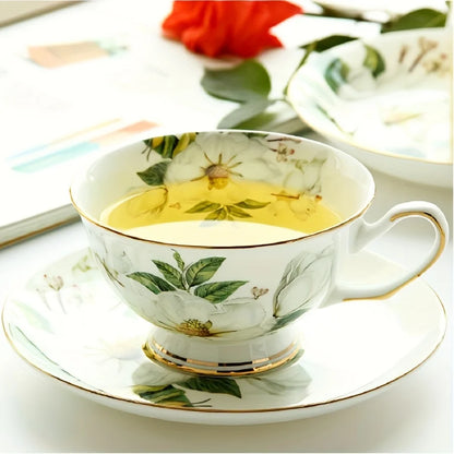 Taza de té de camelia de cerámica de 5,7 oz