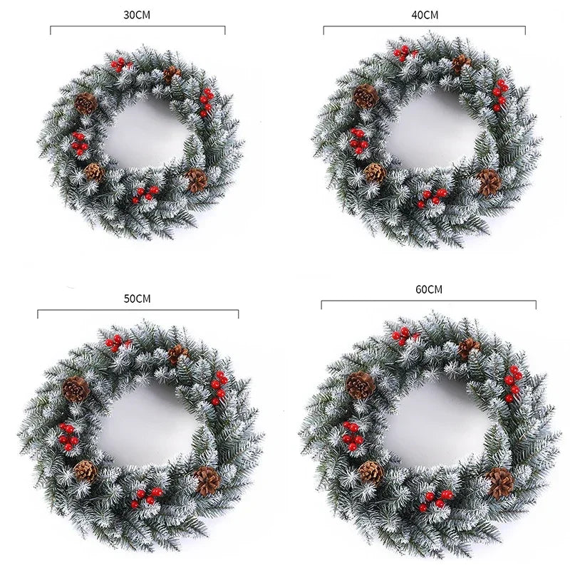 Corona artificial con piña decoración navideña