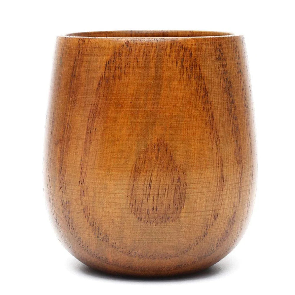 Taza de té de madera maciza natural