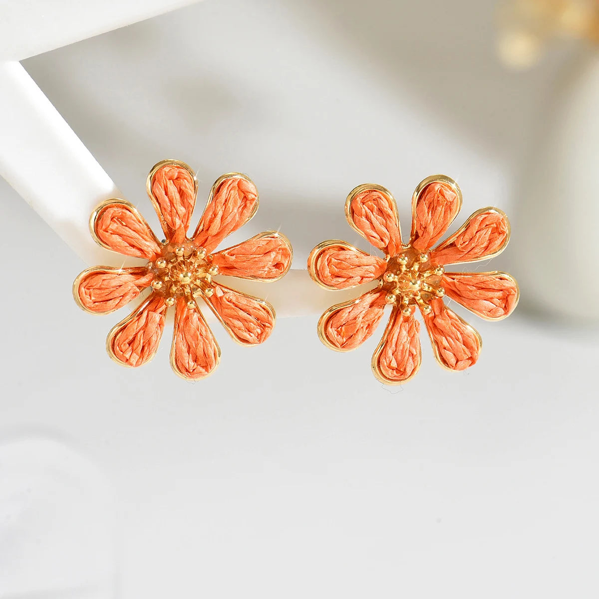 Pendientes de Flor Hecho a Mano