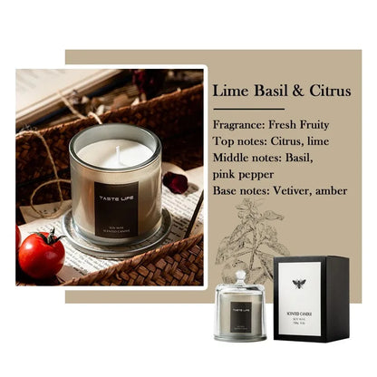 Vela perfumada en tarro vela relajante, de soja natural