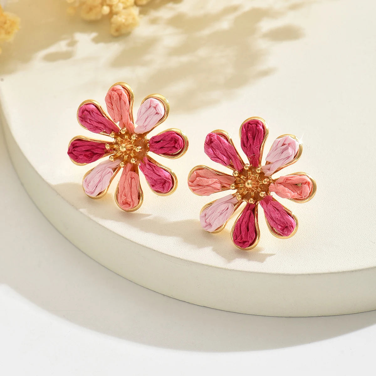 Pendientes de Flor Hecho a Mano