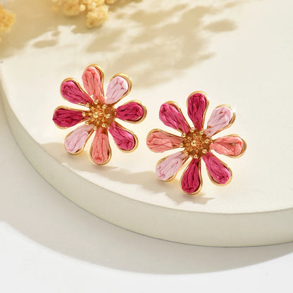 Pendientes de Flor Hecho a Mano