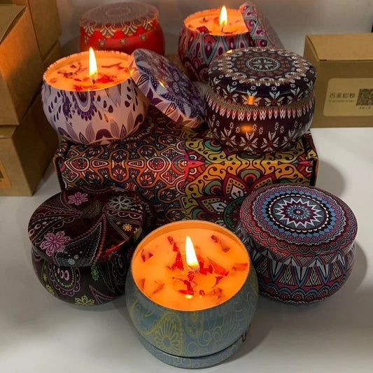 Velas perfumadas vintage, velas de cera de soja,fragancia de flores