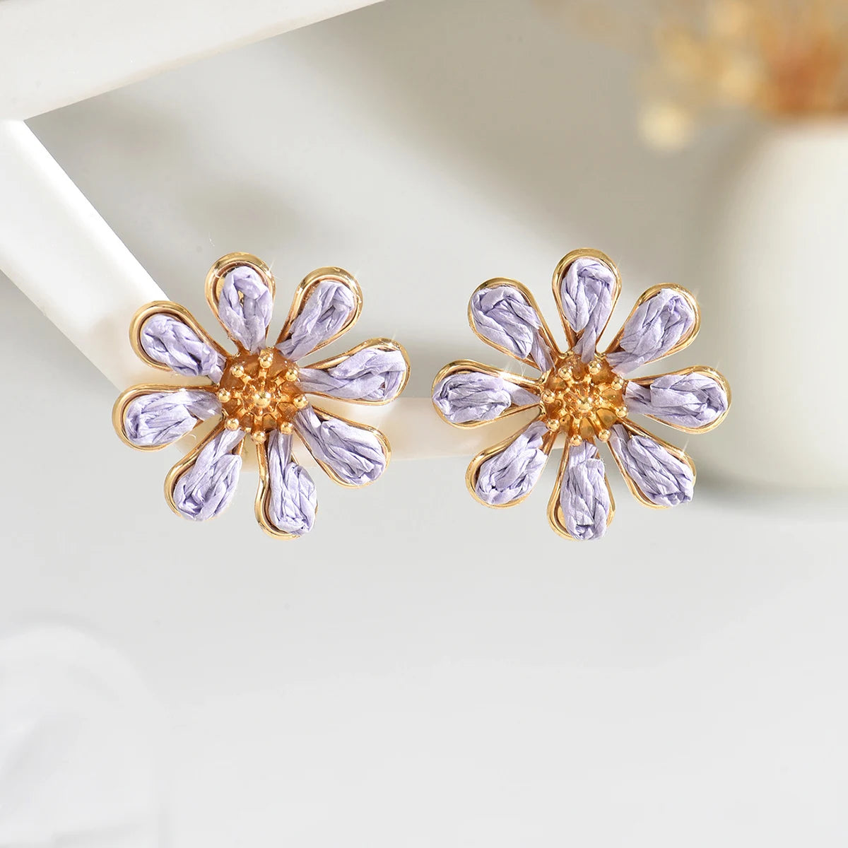 Pendientes de Flor Hecho a Mano