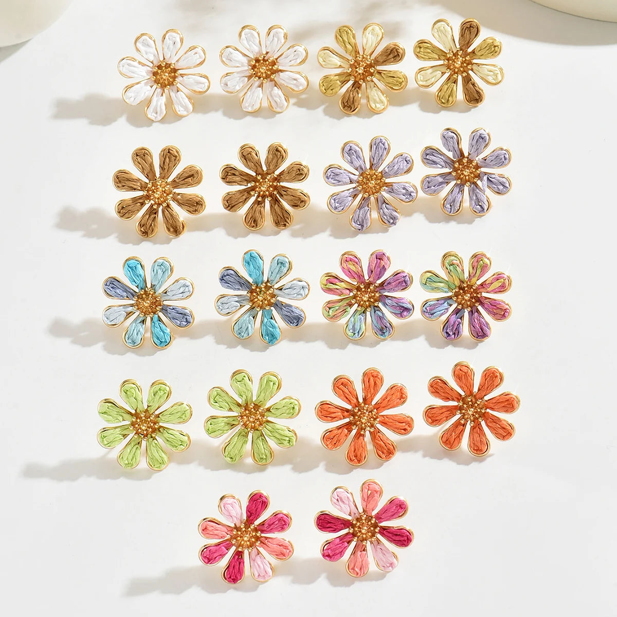 Pendientes de Flor Hecho a Mano