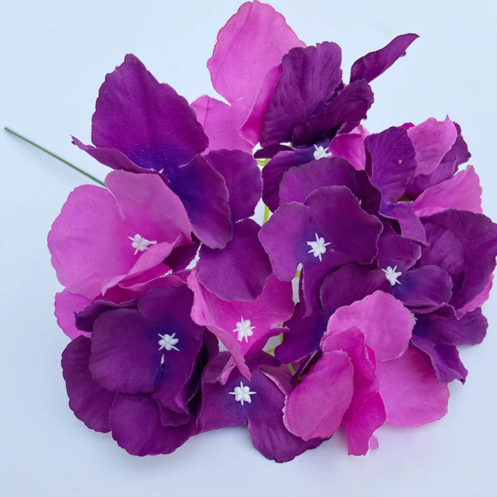 Hortensia Artificial Pequeña Rama Flor de Seda