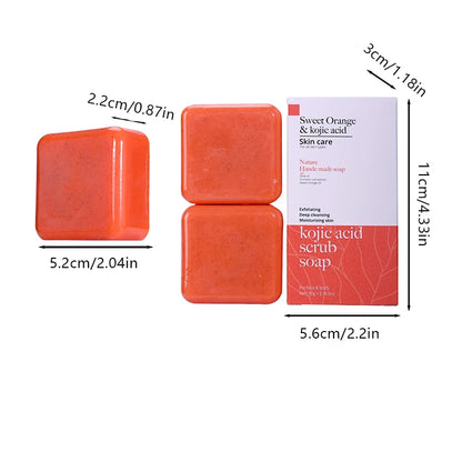 Jabón hecho a mano 2 barras, para cara y baño, exfoliación, hidratación corporal