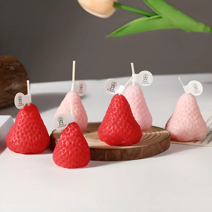 Velas fresas en miniatura perfumadas