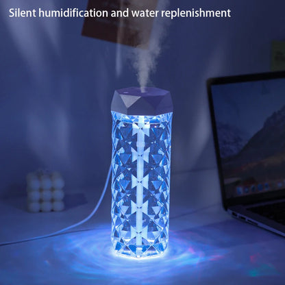 Humidificador de aire de 400 ml Difusor de aroma USB Purificador de aceite esencial Fabricante de niebla, luz RGB para coche, hogar, dormitorio