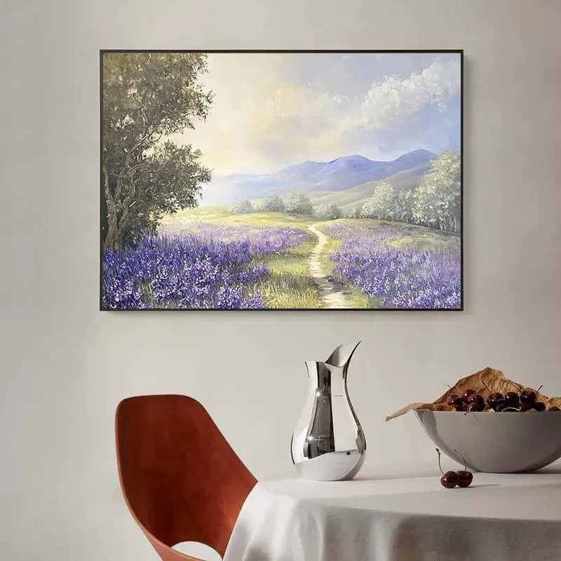 Lienzo natural Flor púrpura