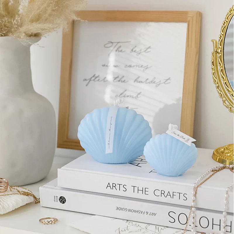 Velas aromáticas perfumadas en forma de concha Velas de cera de soja natural