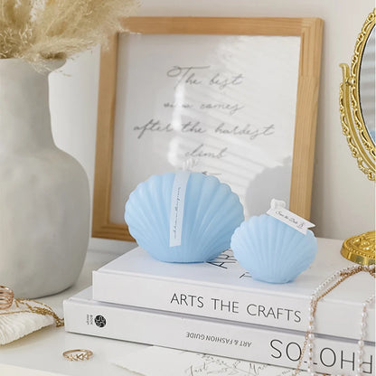 Velas aromáticas perfumadas en forma de concha Velas de cera de soja natural