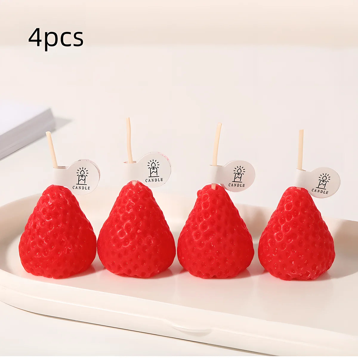 Velas fresas en miniatura perfumadas