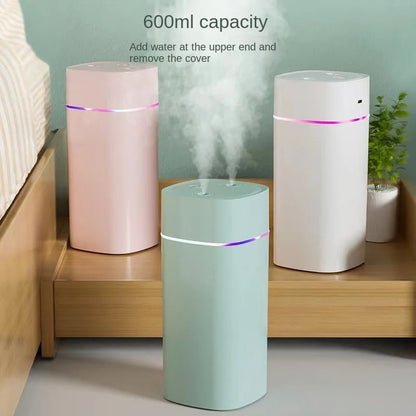 Humidificador USB de doble boquilla | Súper niebla y ultra silencioso