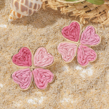 Pendientes colgantes de flores elegantes de Bohemia