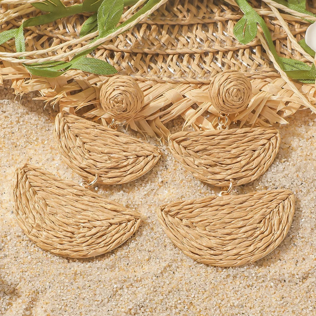 Pendientes colgantes de flores elegantes de Bohemia