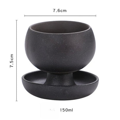 Taza de té y café creativa y platillo cerámica vintage