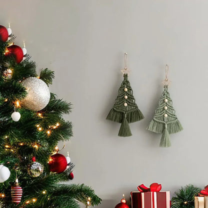 Árbol de Navidad Colgante Tejido  Macramé