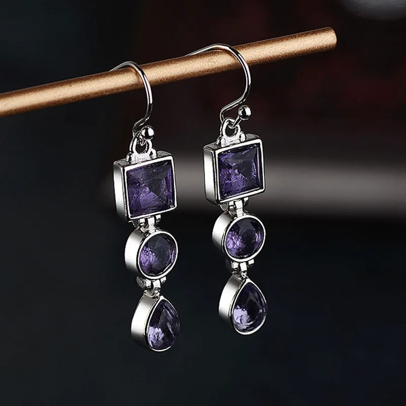 Retro Geometric Earrings