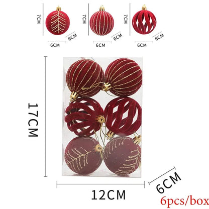 6 pieces/box 6 cm Christmas Balls