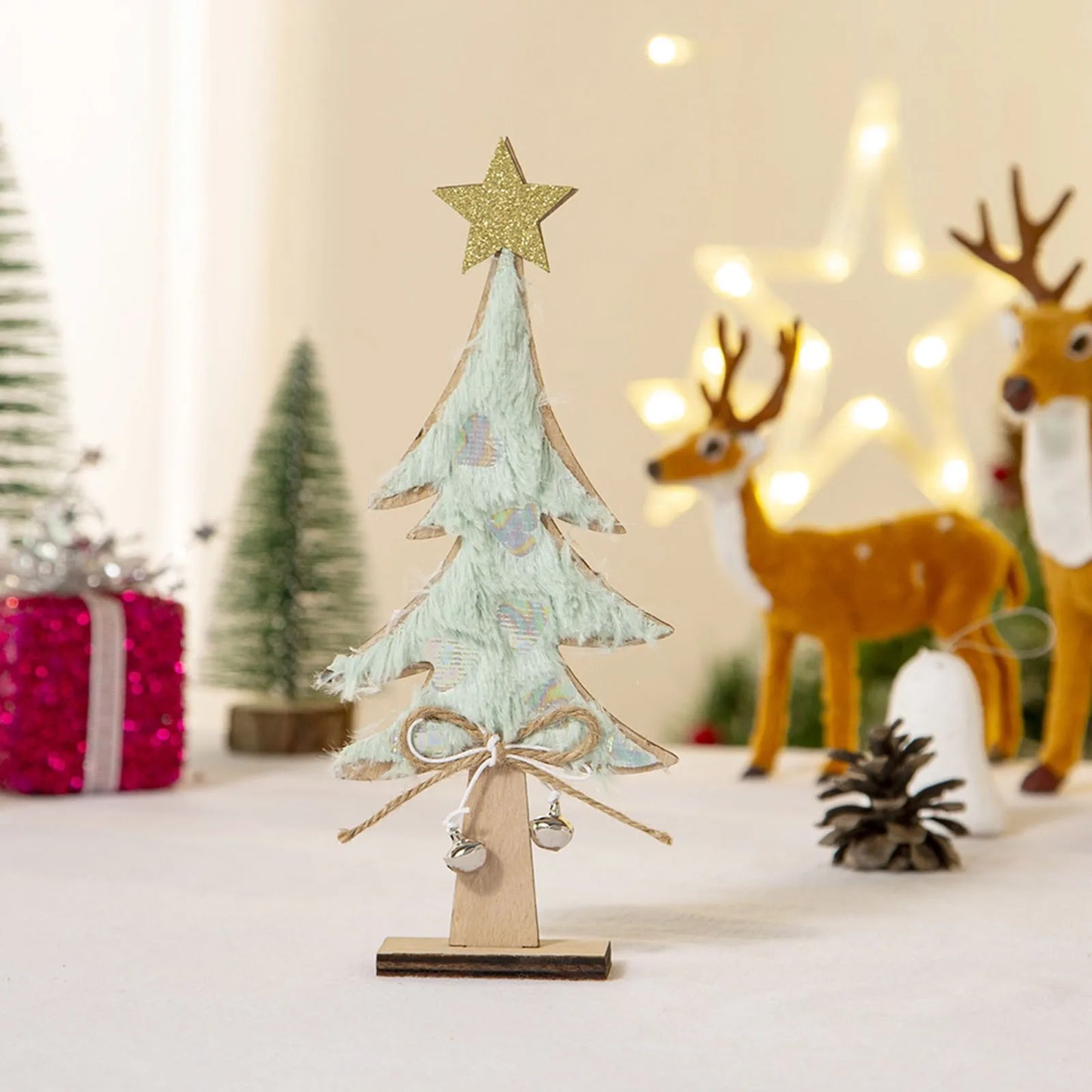 Adornos de madera para árboles de Navidad