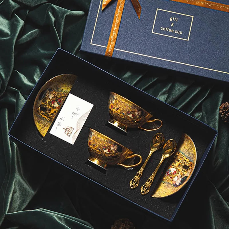 Set tazas de té de porcelana