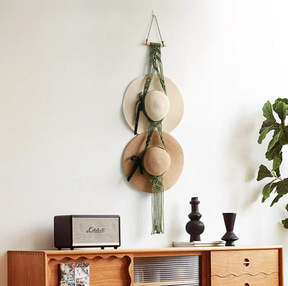 Tapiz de macramé colgante