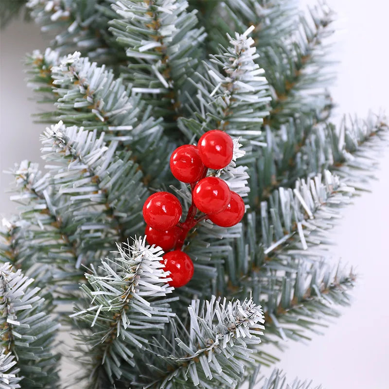 Corona artificial con piña decoración navideña