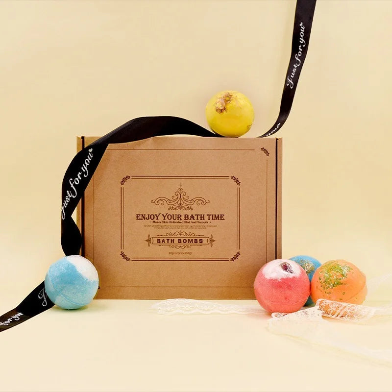 6 piezas Bombas de bolas de baño hechas a mano