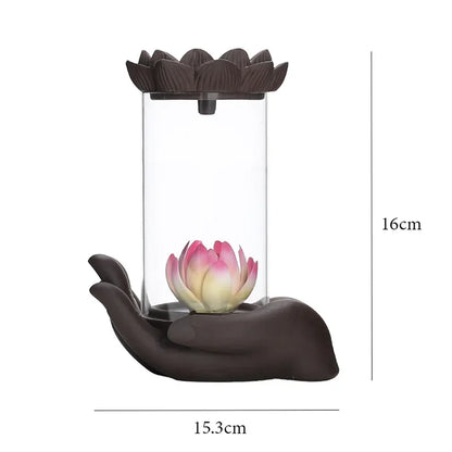 Quemador de incienso, cascada de humo