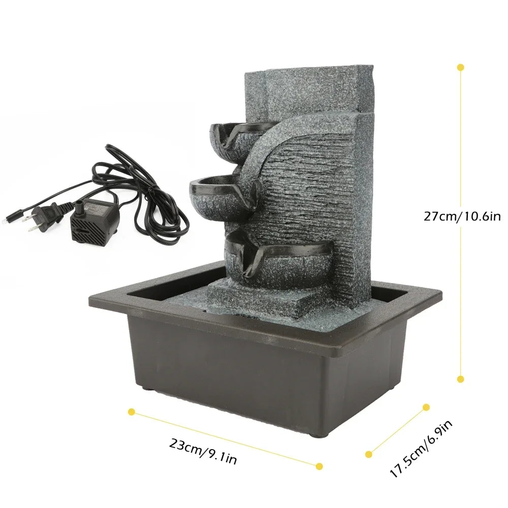 Fuente de agua Fengshui simple con bola geomántica