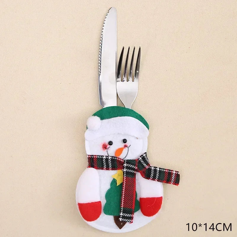 Christmas Fork Holder Decoration Bag