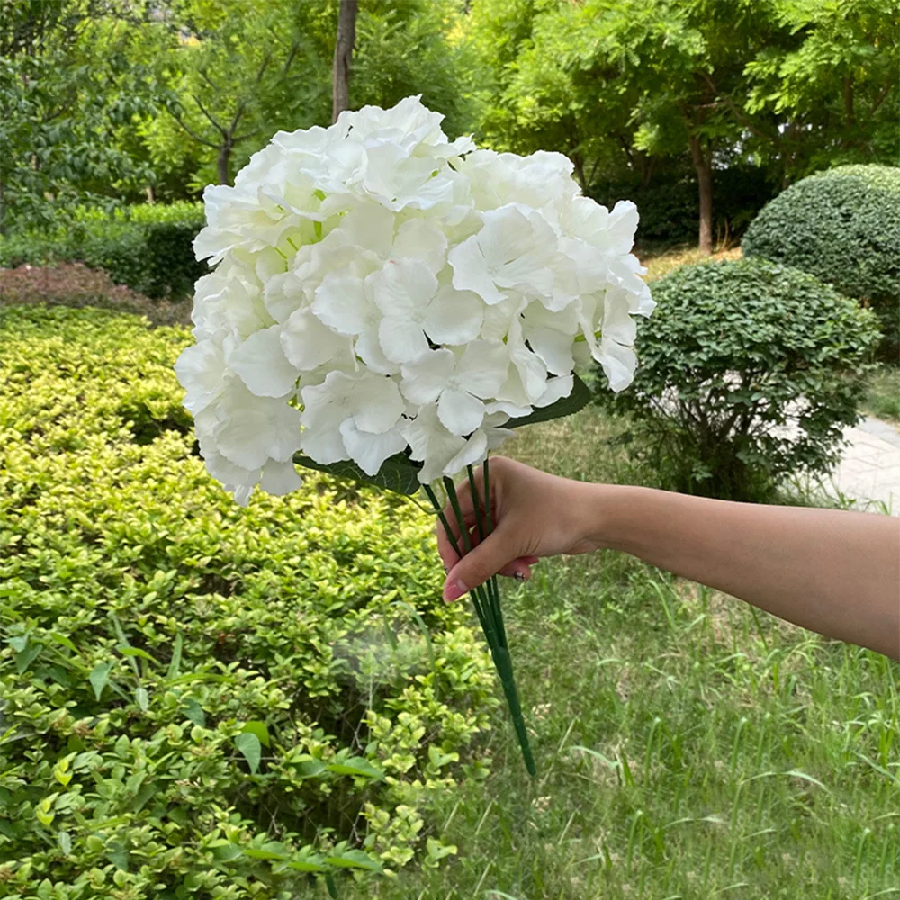 Hortensia Artificial Pequeña Rama Flor de Seda