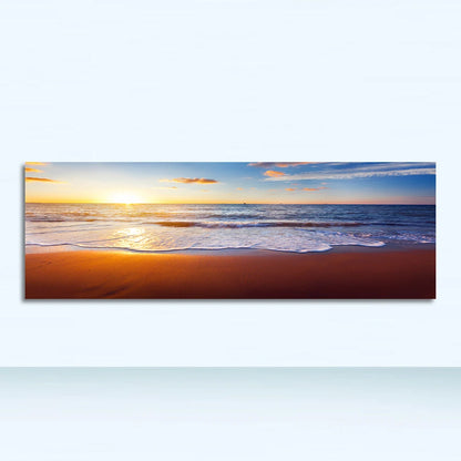 Panoramic natural landscape painting on canvas