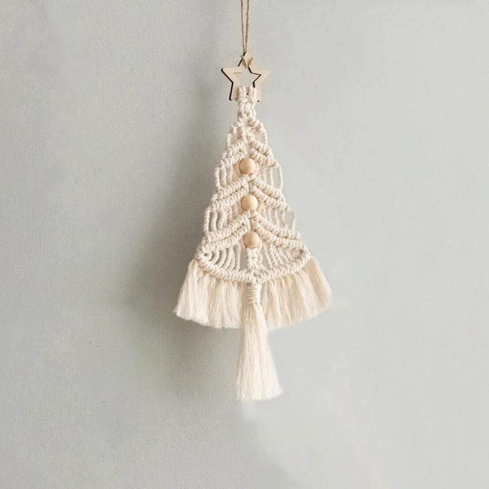 Árbol de Navidad Colgante Tejido  Macramé