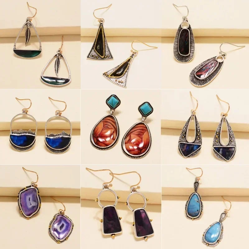 Retro Geometric Earrings