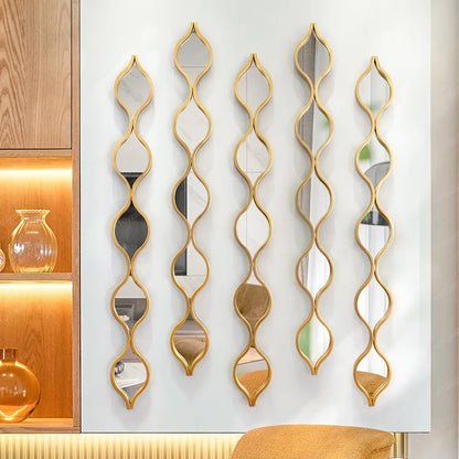 Espejo de pared de hierro forjado gota de agua