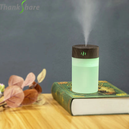 Humidificador de aire USB de 260 ml, difusor de aceite de aroma