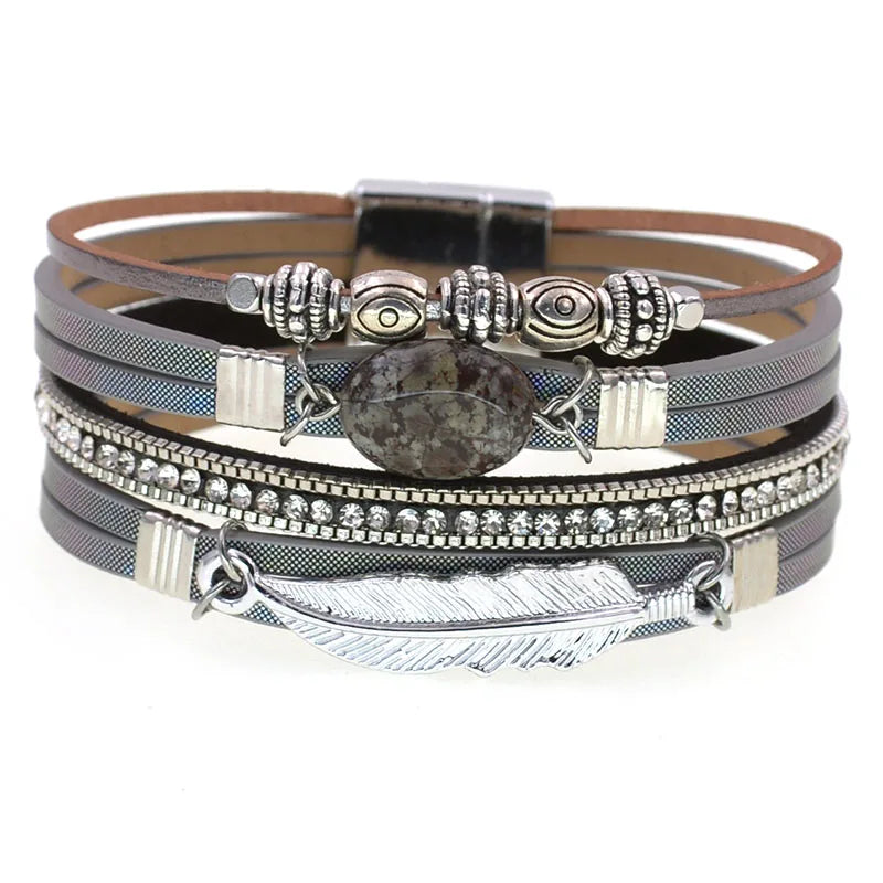 Pulseras de encanto de piedra natural