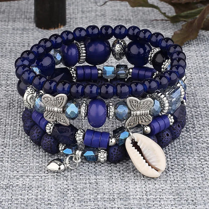 Bohemian Handmade Glasses Bead Bracelet Sets 