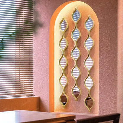 Espejo de pared de hierro forjado gota de agua