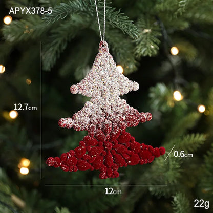 Colgantes navideños creativos rojo vino