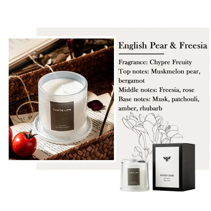 Vela perfumada en tarro vela relajante, de soja natural