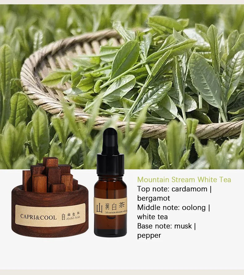 Aceite esencial natural con gotero de vidrio Palos de madera de nogal negro