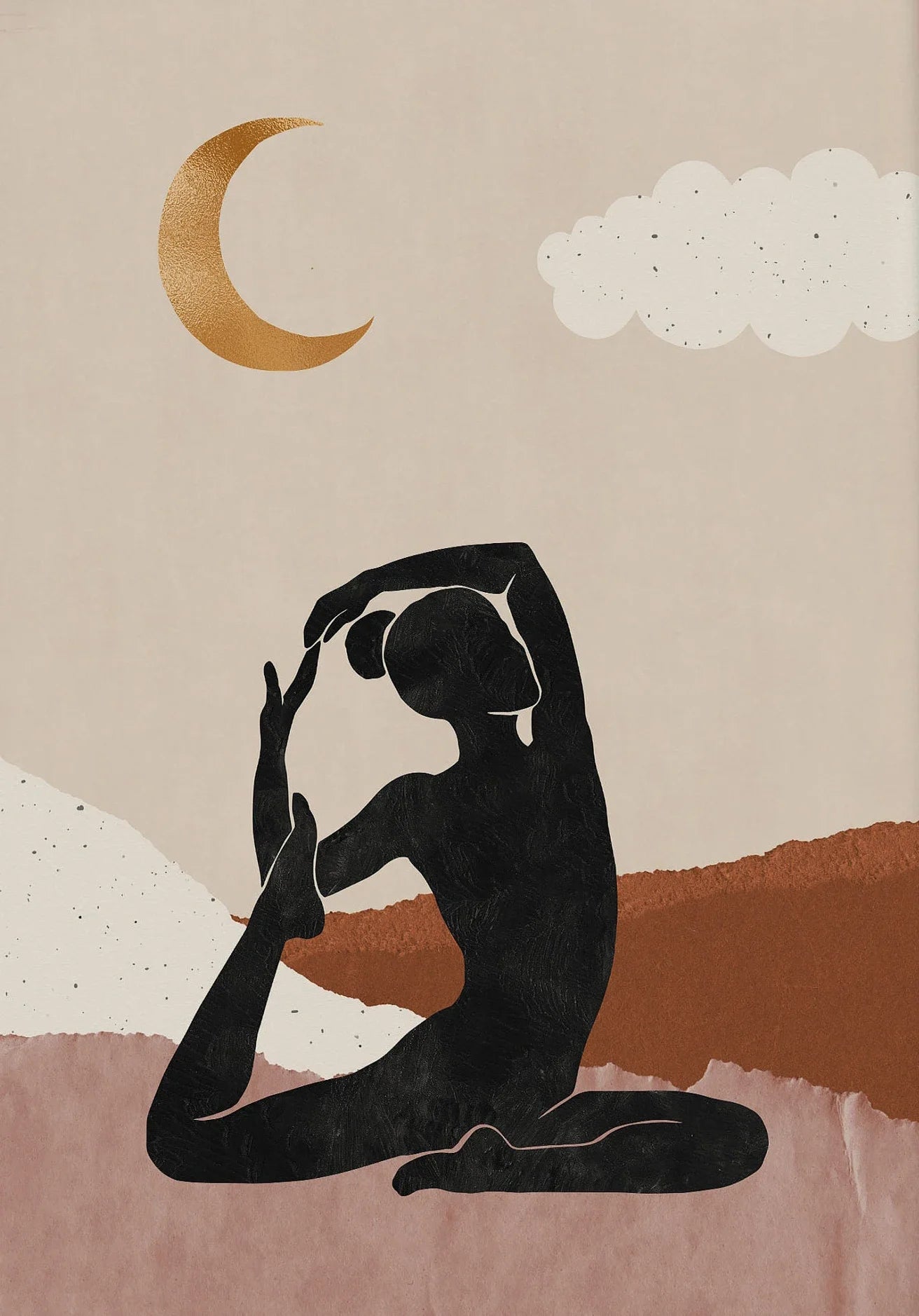 Pintura en lienzo Yoga art