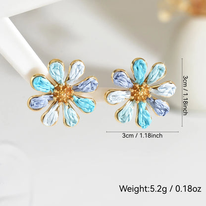 Pendientes de Flor Hecho a Mano